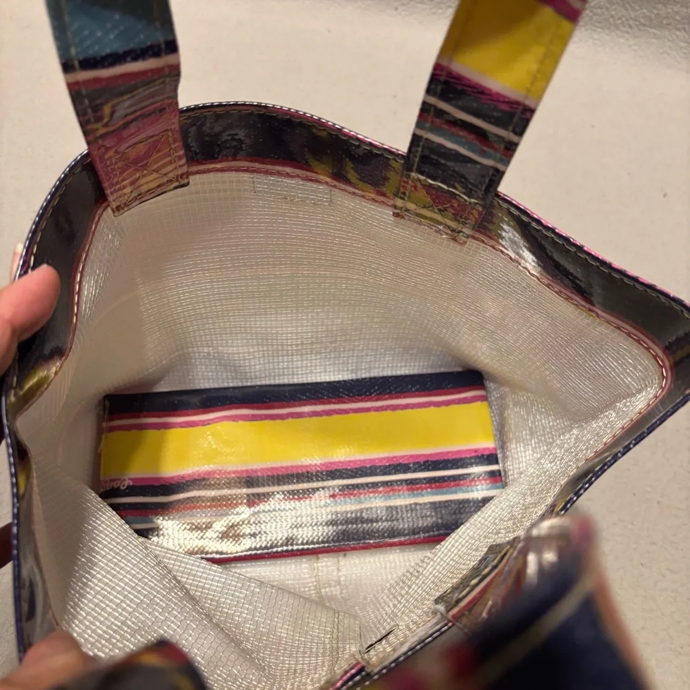 Consuela Thelma Colorful Striped Mini Tote Bag - Picture 6 of 7